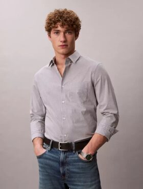 Cotton Stretch Gingham Slim Button-Down Shirt Cotton Stretch Gingham Slim Button-Down Shirt