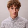 Cotton Stretch Gingham Slim Button-Down Shirt