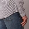 Cotton Stretch Gingham Slim Button-Down Shirt