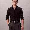Cotton Stretch Poplin Slim Button-Down Shirt Cotton Stretch Poplin Slim Button-Down Shirt