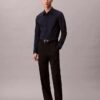 Cotton Stretch Poplin Slim Button-Down Shirt