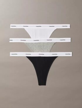 Cotton Stretch Rib 3-Pack String Thong