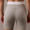 Cotton Stretch Rib Bike Shorts