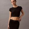 Cotton Stretch Rib Cropped Tee Cotton Stretch Rib Cropped Tee