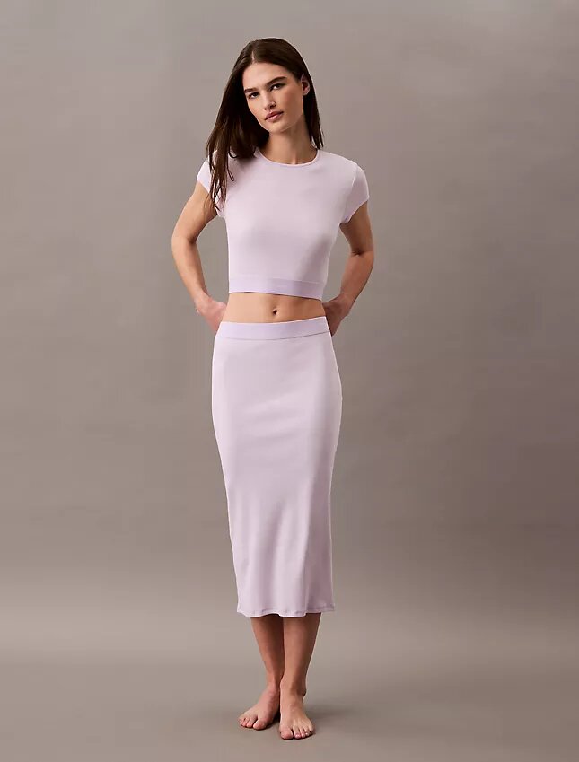 Cotton Stretch Rib Cropped Tee Cotton Stretch Rib Cropped Tee