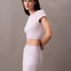 Cotton Stretch Rib Cropped Tee Cotton Stretch Rib Cropped Tee
