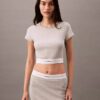 Cotton Stretch Rib Cropped Tee Cotton Stretch Rib Cropped Tee