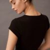 Cotton Stretch Rib Cropped Tee Cotton Stretch Rib Cropped Tee