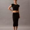 Cotton Stretch Rib Cropped Tee Cotton Stretch Rib Cropped Tee