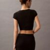Cotton Stretch Rib Cropped Tee Cotton Stretch Rib Cropped Tee