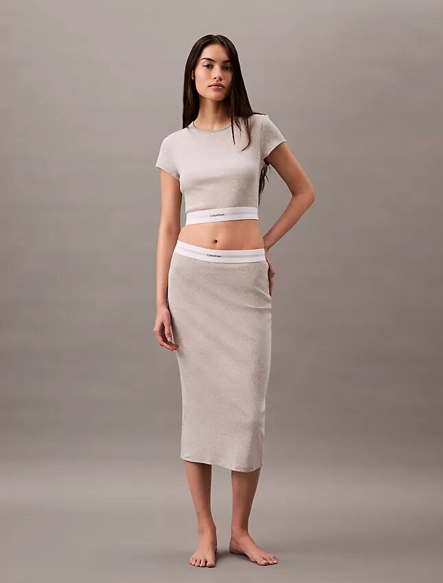 Cotton Stretch Rib Cropped Tee Cotton Stretch Rib Cropped Tee