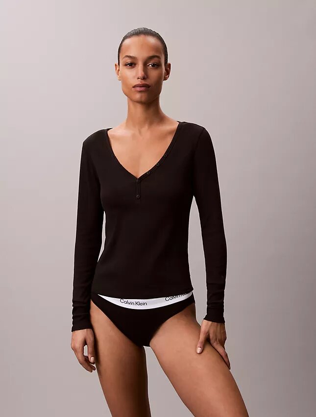 Cotton Stretch Rib Henley T-Shirt Cotton Stretch Rib Henley T-Shirt