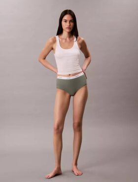 Cotton Stretch Rib High Rise Brief