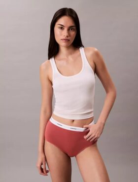 Cotton Stretch Rib High Rise Brief