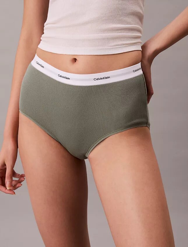 Cotton Stretch Rib High Rise Brief Cotton Stretch Rib High Rise Brief