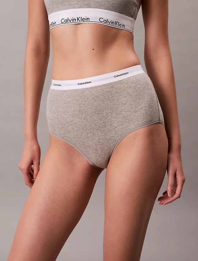 Cotton Stretch Rib High Rise Brief Cotton Stretch Rib High Rise Brief