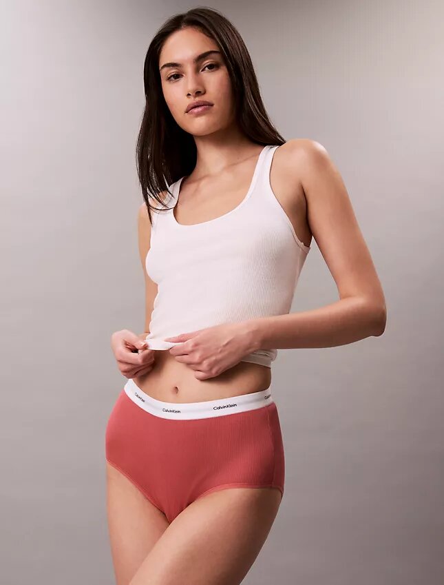 Cotton Stretch Rib High Rise Brief Cotton Stretch Rib High Rise Brief