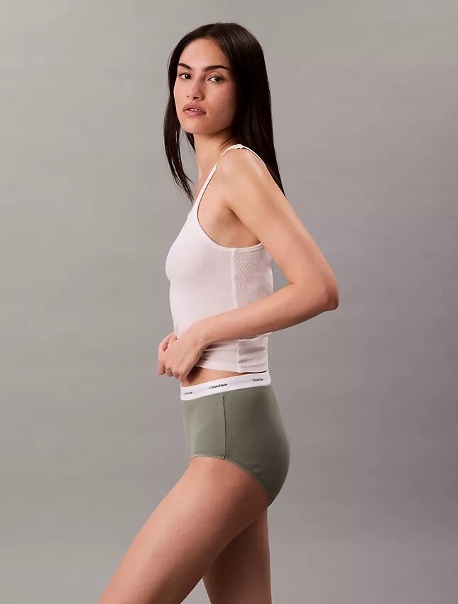 Cotton Stretch Rib High Rise Brief Cotton Stretch Rib High Rise Brief