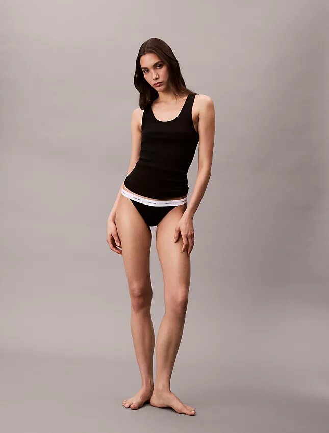 Cotton Stretch Rib String Thong Cotton Stretch Rib String Thong