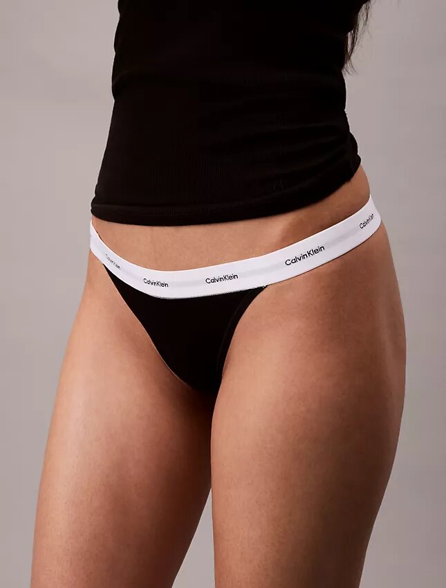 Cotton Stretch Rib String Thong Cotton Stretch Rib String Thong