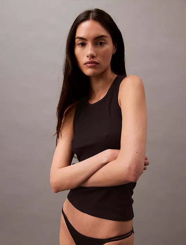 Cotton Stretch Rib Tank Top Cotton Stretch Rib Tank Top
