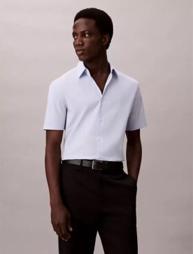 Cotton Stretch Slim Button-Down Shirt