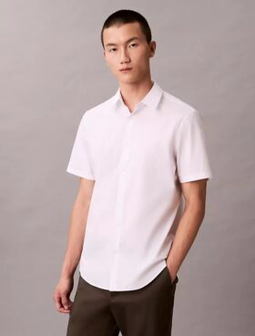 Cotton Stretch Slim Button-Down Shirt