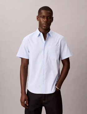 Cotton Stretch Slim Stripe Button-Down Shirt
