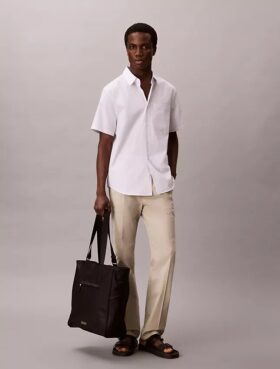 Cotton Stretch Slim Stripe Button-Down Shirt