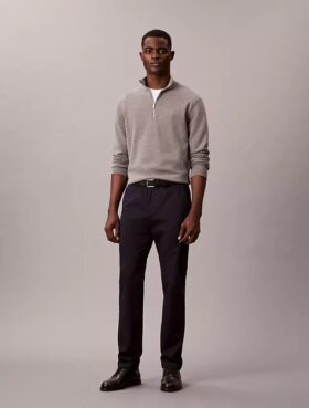 Cotton Stretch Slim Trousers