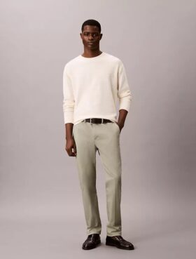 Cotton Stretch Slim Trousers