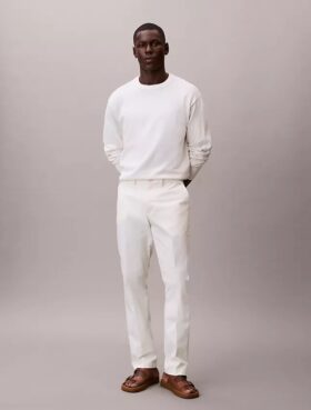 Cotton Stretch Slim Trousers
