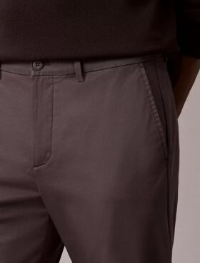 Cotton Stretch Slim Trousers