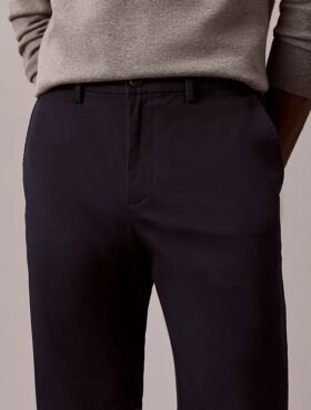 Cotton Stretch Slim Trousers