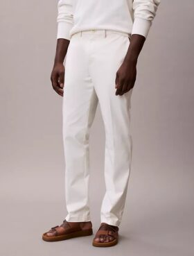 Cotton Stretch Slim Trousers