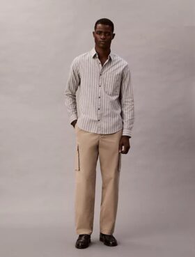 Cotton Stretch Straight Fit Cargo Pants