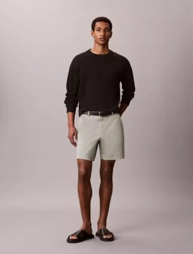 Cotton Stretch Straight Shorts