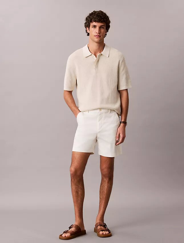 Cotton Stretch Straight Shorts Cotton Stretch Straight Shorts