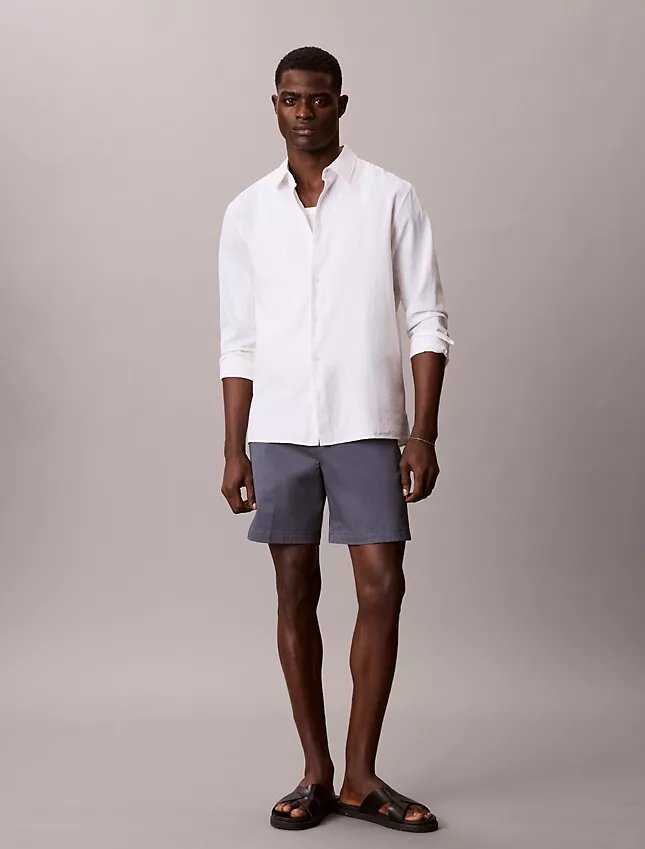 Cotton Stretch Straight Shorts Cotton Stretch Straight Shorts