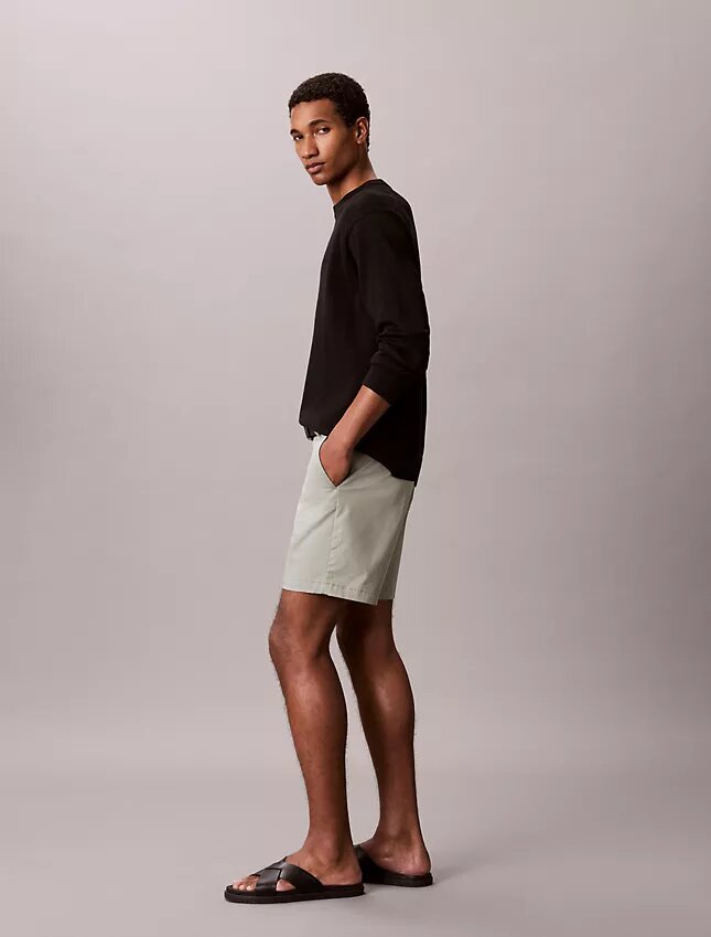 Cotton Stretch Straight Shorts Cotton Stretch Straight Shorts
