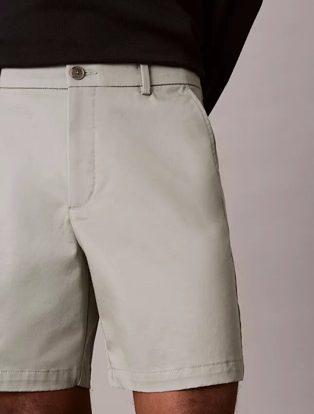 Cotton Stretch Straight Shorts Cotton Stretch Straight Shorts