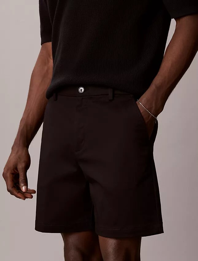 Cotton Stretch Straight Shorts Cotton Stretch Straight Shorts