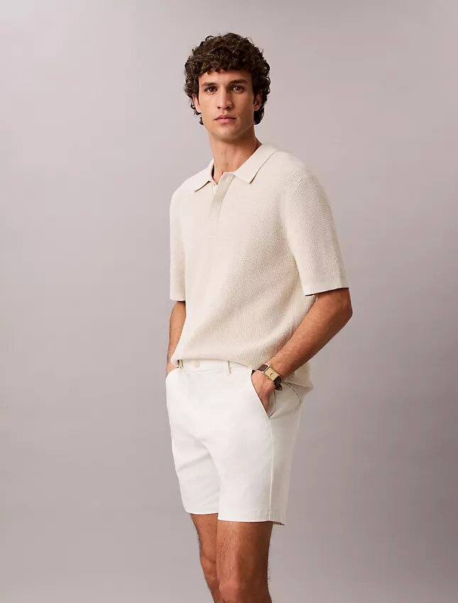 Cotton Stretch Straight Shorts Cotton Stretch Straight Shorts