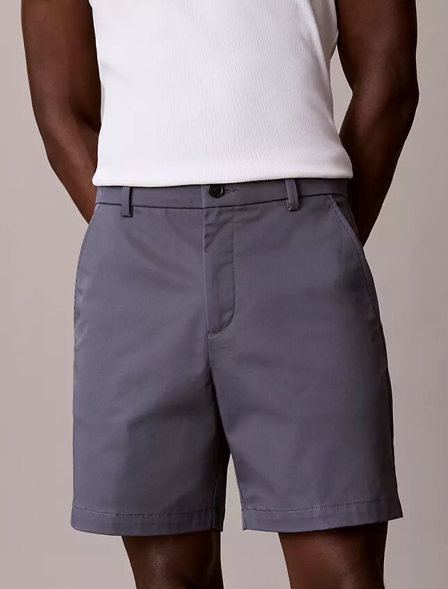Cotton Stretch Straight Shorts Cotton Stretch Straight Shorts