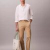 Cotton Stretch Straight Trousers Cotton Stretch Straight Trousers