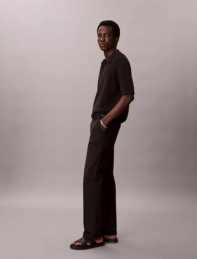 Cotton Stretch Straight Trousers Cotton Stretch Straight Trousers
