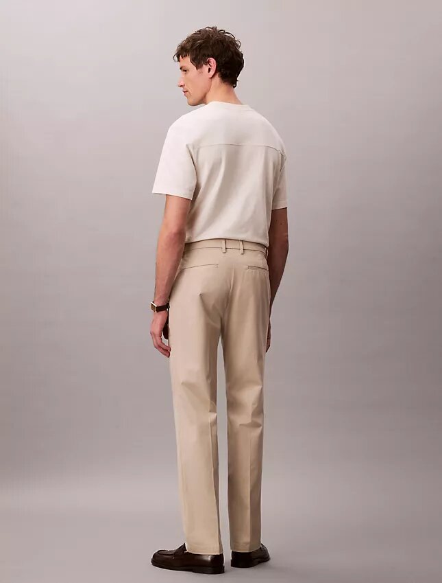 Cotton Stretch Straight Trousers Cotton Stretch Straight Trousers