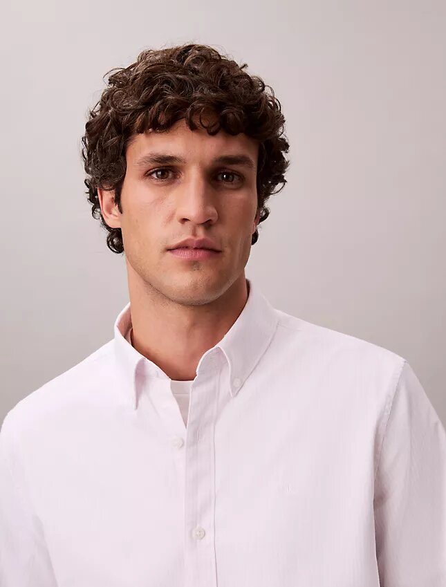 Cotton Stretch Stripe Oxford Classic Button-Down Shirt Cotton Stretch Stripe Oxford Classic Button-Down Shirt