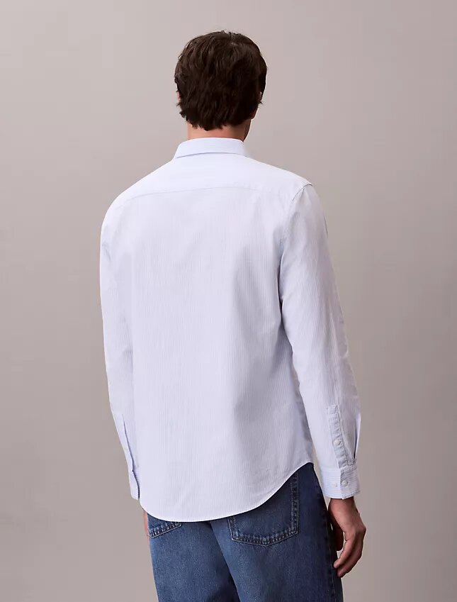 Cotton Stretch Stripe Oxford Classic Button-Down Shirt Cotton Stretch Stripe Oxford Classic Button-Down Shirt