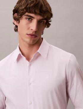 Cotton Stretch Stripe Slim Button-Down Shirt Cotton Stretch Stripe Slim Button-Down Shirt